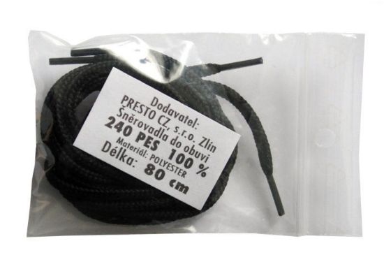 Obrázek Tkaničky 240 PES kulatá tenká 60 cm