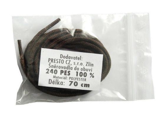Obrázek Tkaničky 240 PES kulatá tenká 120 cm