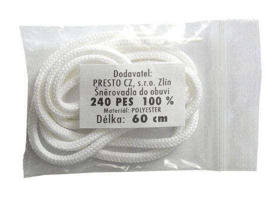 Obrázek Tkaničky  240 PES kulatá tenká 45 cm